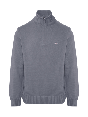 ΑΝΔΡΙΚΟ ΠΛΕΚΤΟ ΠΟΥΛΟΒΕΡ HALF-ZIP | Γκρι G0038 XXL