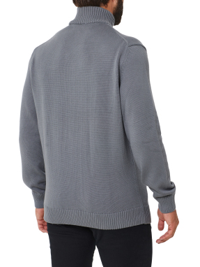 ΑΝΔΡΙΚΟ ΠΛΕΚΤΟ ΠΟΥΛΟΒΕΡ HALF-ZIP | Γκρι G0038 XXL