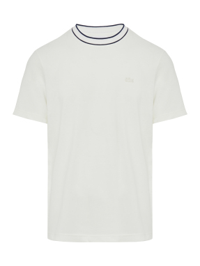 ΑΝΔΡΙΚΟ T-SHIRT STRETCH PIQUE STRIPE | Λευκό XXL