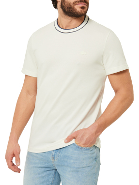 ΑΝΔΡΙΚΟ T-SHIRT STRETCH PIQUE STRIPE | Λευκό L