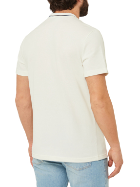 ΑΝΔΡΙΚΟ T-SHIRT STRETCH PIQUE STRIPE | Λευκό L