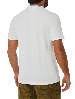 ΑΝΔΡΙΚΟ T-SHIRT STRETCH PIQUE STRIPE | Λευκό L