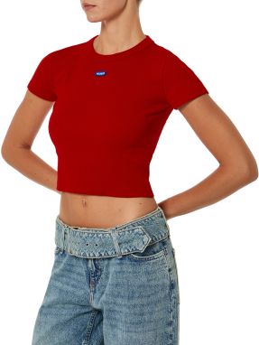 ΓΥΝΑΙΚΕΙΟ CROP T-SHIRT | Λευκό  L