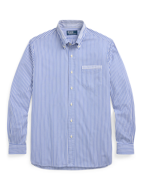 ΑΝΔΡΙΚΟ ΡΙΓΕ ΠΟΥΚΑΜΙΣΟ ΜΕ ΛΟΓΟΤΥΠΟ | Ριγέ  XXL