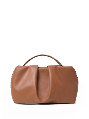 ΓΥΝΑΙΚΕΙΟ CLUTCH PLEATED | Καφέ