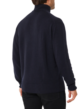 ΑΝΔΡΙΚΟ ΠΟΥΛΟΒΕΡ HALF-ZIP | Μπλε Σκούρο  S