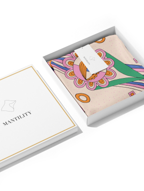 ΜΕΤΑΞΩΤΟ ΜΑΝΤΗΛΙ EYES OF WHIMSY | Μπεζ MULTICOLOR ONE SIZE