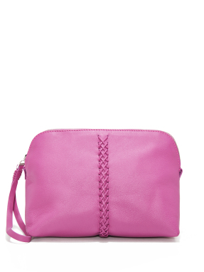 ΓΥΝΑΙΚΕΙΟ ΔΕΡΜΑΤΙΝΟ POUCH MAXI VANITY | Ροζ