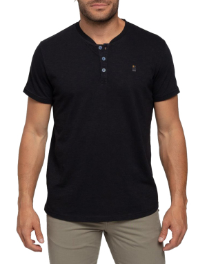 ΑΝΔΡΙΚΟ T-SHIRT ΜΕ ΚΟΥΜΠΙΑ | Μαύρο M