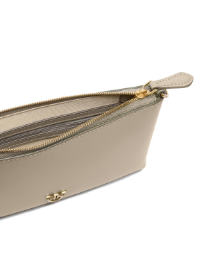 ΓΥΝΑΙΚΕΙΟΣ ΔΕΡΜΑΤΙΝΟΣ ΦΑΚΕΛΟΣ FLAT HORIZONTAL MINI VITELLO | Μπεζ