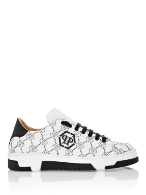 ΑΝΔΡΙΚΑ ΔΕΡΜΑΤΙΝΑ SNEAKERS LOW TOP | Ασπρόμαυρο 41