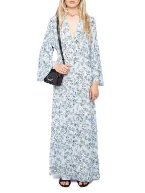 ΜΑΞΙ ΦΛΟΡΑΛ ΦΟΡΕΜΑ RASATO | Γαλάζιο XS