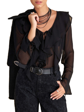 ΓΥΝΑΙΚΕΙΟ ΔΙΑΦΑΝΟ ΤΟΠ | Μαύρο S