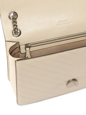 ΓΥΝΑΙΚΕΙΑ ΔΕΡΜΑΤΙΝΗ ΤΣΑΝΤΑ ΩΜΟΥ LOVE ONE LIGHT CLASSIC | Εκρού