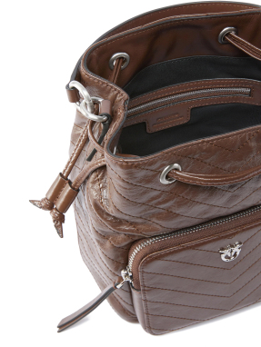 ΓΥΝΑΙΚΕΙΑ ΔΕΡΜΑΤΙΝΗ ΤΣΑΝΤΑ BUCKET CARGO | Καφέ