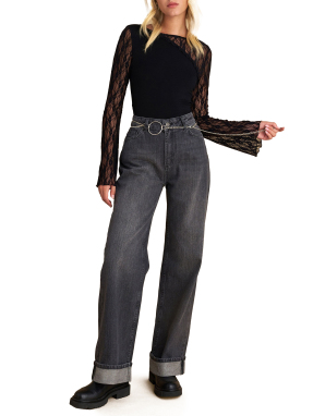 ΓΥΝΑΙΚΕΙΟ DENIM ΠΑΝΤΕΛΟΝΙ | Γκρι Σκούρο XS