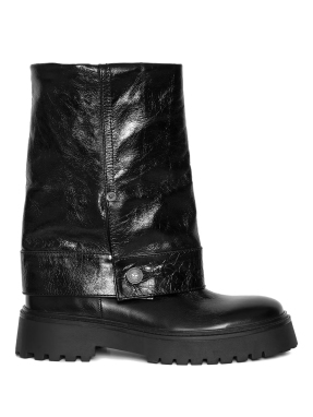 ΓΥΝΑΚΕΙΕΣ ΔΕΡΜΑΤΙΝΕΣ ΜΠΟΤΕΣ ANGIE SLEEVE VINTAGE PATENT | Μαύρο 40