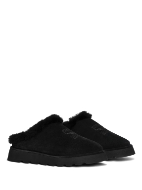 ΓΥΝΑΙΚΕΙΑ SUEDE MULES TEDDY SHEARLING | Μαύρο 40