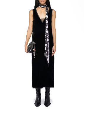 ΜΑΞΙ ΒΕΛΟΥΔΙΝΟ ΦΟΡΕΜΑ RENZO | Μαύρο S