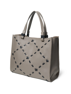 ΓΥΝΑΙΚΕΙΑ ΔΕΡΜΑΤΙΝΗ ΤΣΑΝΤΑ ΩΜΟΥ SCALA MEDIUM TOTE | Μπεζ