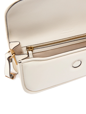 ΓΥΝΑΙΚΕΙΑ ΔΕΡΜΑΤΙΝΗ ΤΣΑΝΤΑ ΧΙΑΣΤΙ LOVE BOX BAGUETTE | Λευκό