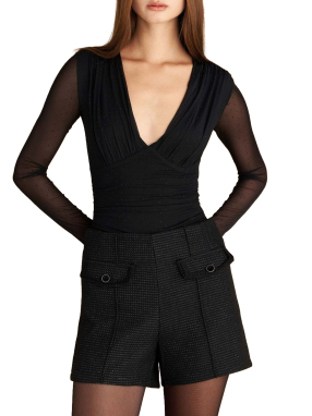 ΓΥΝΑΙΚΕΙΟ TWEED ΣΟΡΤΣ | Μαύρο S