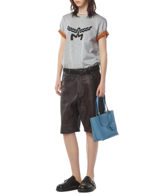 ΓΥΝΑΙΚΕΙΑ  ΔΕΡΜΑΤΙΝΗ ΤΣΑΝΤΑ ΩΜΟΥ  HIMMEL SHOPPER MINI | Γαλάζιο