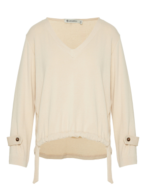 ΓΥΝΑΙΚΕΙΑ ΜΑΚΡΥΜΑΝΙΚΗ ΜΠΛΟΥΖΑ | Εκρού L