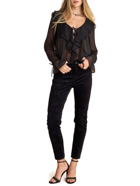 ΓΥΝΑΙΚΕΙΟ VELVET ΠΑΝΤΕΛΟΝΙ | Μαύρο XS