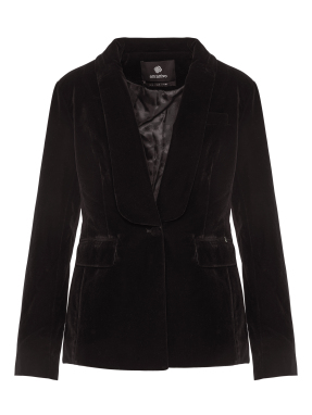 ΓΥΝΑΙΚΕΙΟ ΜΕΣΑΤΟ VELVET ΣΑΚΑΚΙ | Μαύρο XL