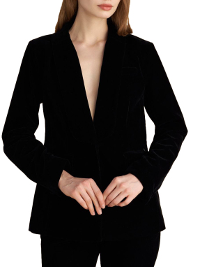 ΓΥΝΑΙΚΕΙΟ ΜΕΣΑΤΟ VELVET ΣΑΚΑΚΙ | Μαύρο XL