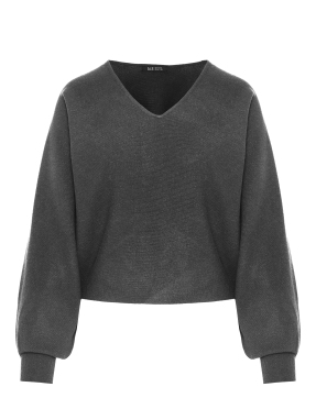 ΓΥΝΑΙΚΕΙΑ ΠΛΕΚΤΗ ΜΠΛΟΥΖΑ | Γκρι Σκούρο S