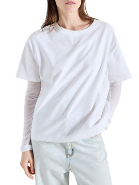 ΓΥΝΑΙΚΕΙΟ T-SHIRT FIZVALLEY | Λευκό S