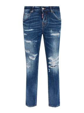 ΓΥΝΑΙΚΕΙΟ DENIM ΠΑΝΤΕΛΟΝΙ TEDDY RIPPED WASH | Μπλε Σκούρο IT 44