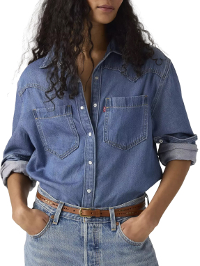 ΓΥΝΑΙΚΕΙΟ DENIM ΠΟΥΚΑΜΙΣΟ TEODORA WESTERN | Μπλε XS