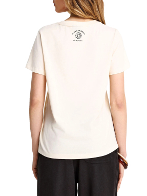 ΓΥΝΑΙΚΕΙΟ T-SHIRT ΜΕ ΤΥΠΩΜΑ | Εκρού M