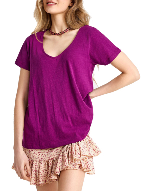 ΓΥΝΑΙΚΕΙΟ T-SHIRT | Μωβ Σκούρο S