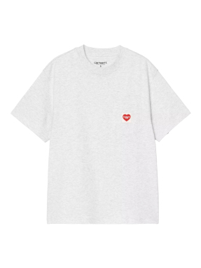 ΓΥΝΑΙΚΕΙΟ POCKET HEART T-SHIRT | Γκρι Ανοιχτό M