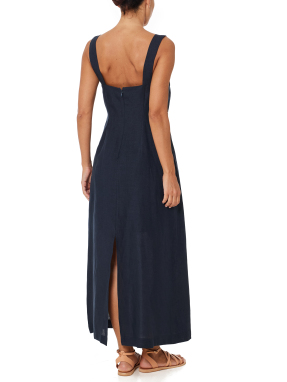 ΜΙΝΤΙ ΛΙΝΟ ΦΟΡΕΜΑ SELINI | Μπλε Σκούρο NAVY BLUE M