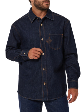 ΑΝΔΡΙΚΟ DENIM ΠΟΥΚΑΜΙΣΟ | Μπλε Σκούρο XL