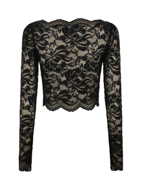 ΓΥΝΑΙΚΕΙΑ ΜΠΛΟΥΖΑ ΜΕ ΔΑΝΤΕΛΑ | Μαύρο FR 38