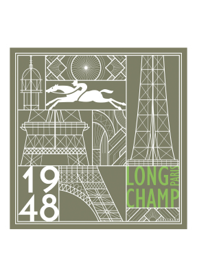 ΓΥΝΑΙΚΕΙΟ ΦΟΥΛΑΡΙ ΜΕ ΜΟΤΙΒΟ 50 EIFFEL TOWER 1948 | Χακί