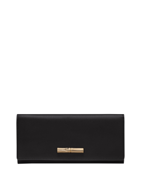 ΔΕΡΜΑΤΙΝΟ ΠΟΡΤΟΦΟΛΙ  LE ROSEAU LONG CONTINENTAL | Μαύρο