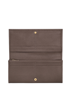 ΔΕΡΜΑΤΙΝΟ ΠΟΡΤΟΦΟΛΙ LE FOULONNE LONG | Καφέ Σκούρο