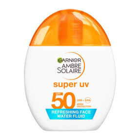 AMBRE SOLAIRE SUPER UV ΑΝΤΗΛΙΑΚΟ ΠΡΟΣΩΠΟΥ WATER FLUID SPF50 | 40ml