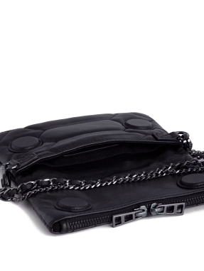 ΓΥΝΑΙΚΕΙΟ ΔΕΡΜΑΤΙΝΟ CLUTCH ROCK NANO QUILTED XL | Μαύρο