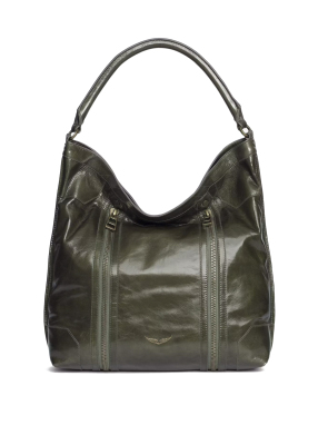ΓΥΝΑΙΚΕΙΑ ΔΕΡΜΑΤΙΝΗ ΤΣΑΝΤΑ ΩΜΟΥ SUNNY HOBO VINTAGE | Χακί