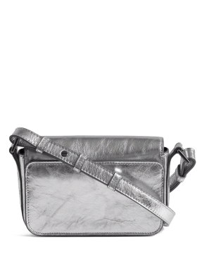 ΓΥΝΑΙΚΕΙΑ ΔΕΡΜΑΤΙΝΗ ΤΣΑΝΤΑ ΧΙΑΣΤΙ LE ZAZI VINTAGE | Ασημί