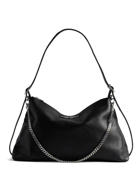 ΓΥΝΑΙΚΕΙΑ ΔΕΡΜΑΤΙΝΗ ΤΣΑΝΤΑ ΩΜΟΥ JIM GRAINED | Μαύρο