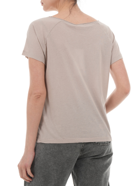 ΓΥΝΑΙΚΕΙΟ T-SHIRT LALOOM | Μπεζ M